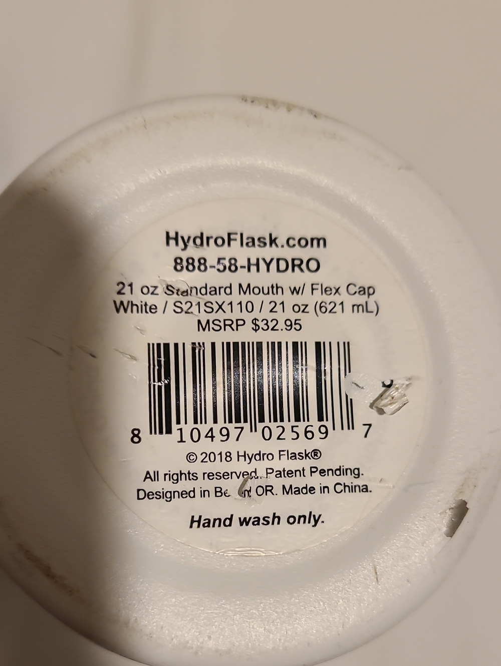 Hydro Flask Bottles, 40 oz Wide, 21 oz Standard Blue White - Picture 8 of 16